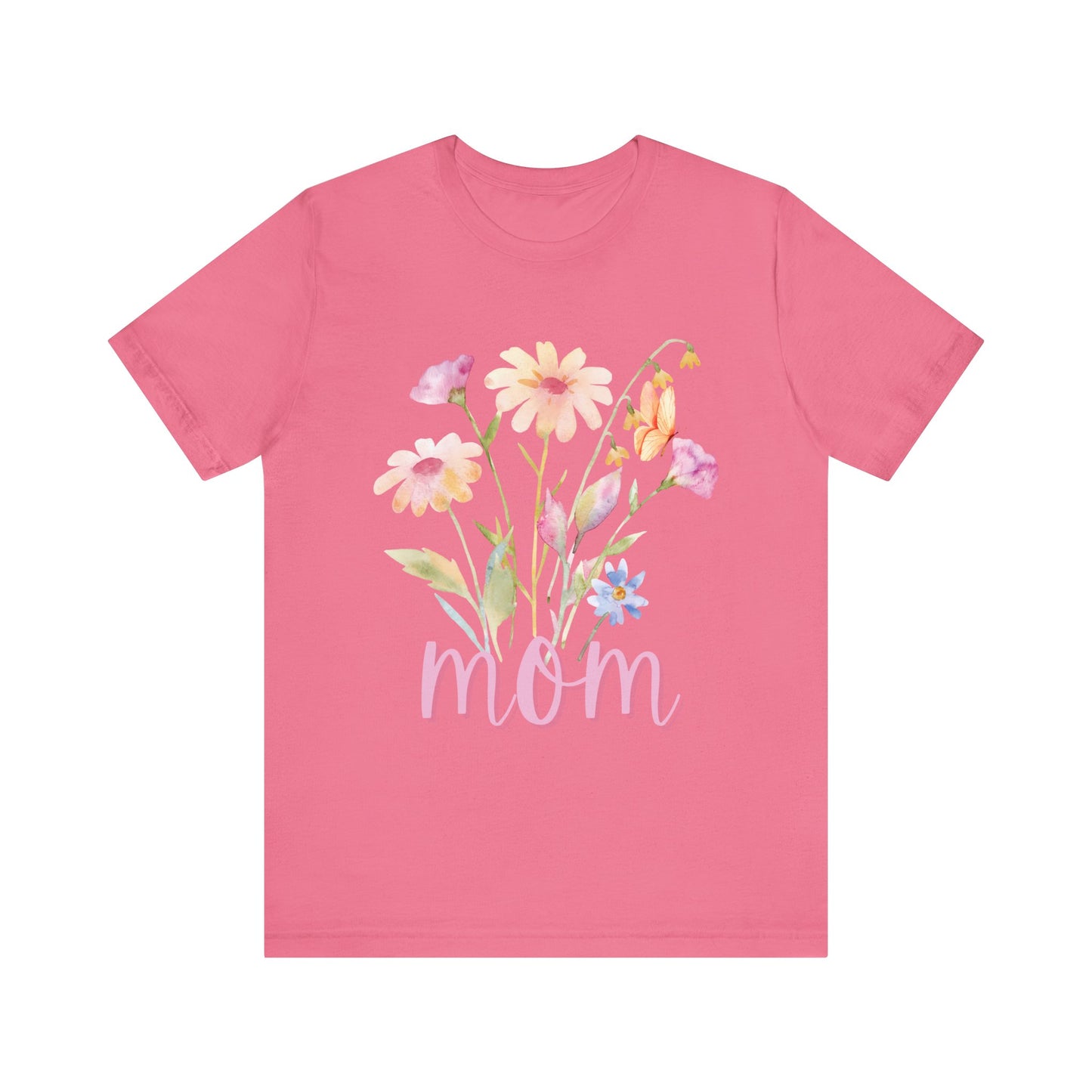 Floral Mom Tee, Perfect Gift for Mothers, Casual Everyday Style, Birthday, Mother's Day, Family Gatherings, Floral Shirt