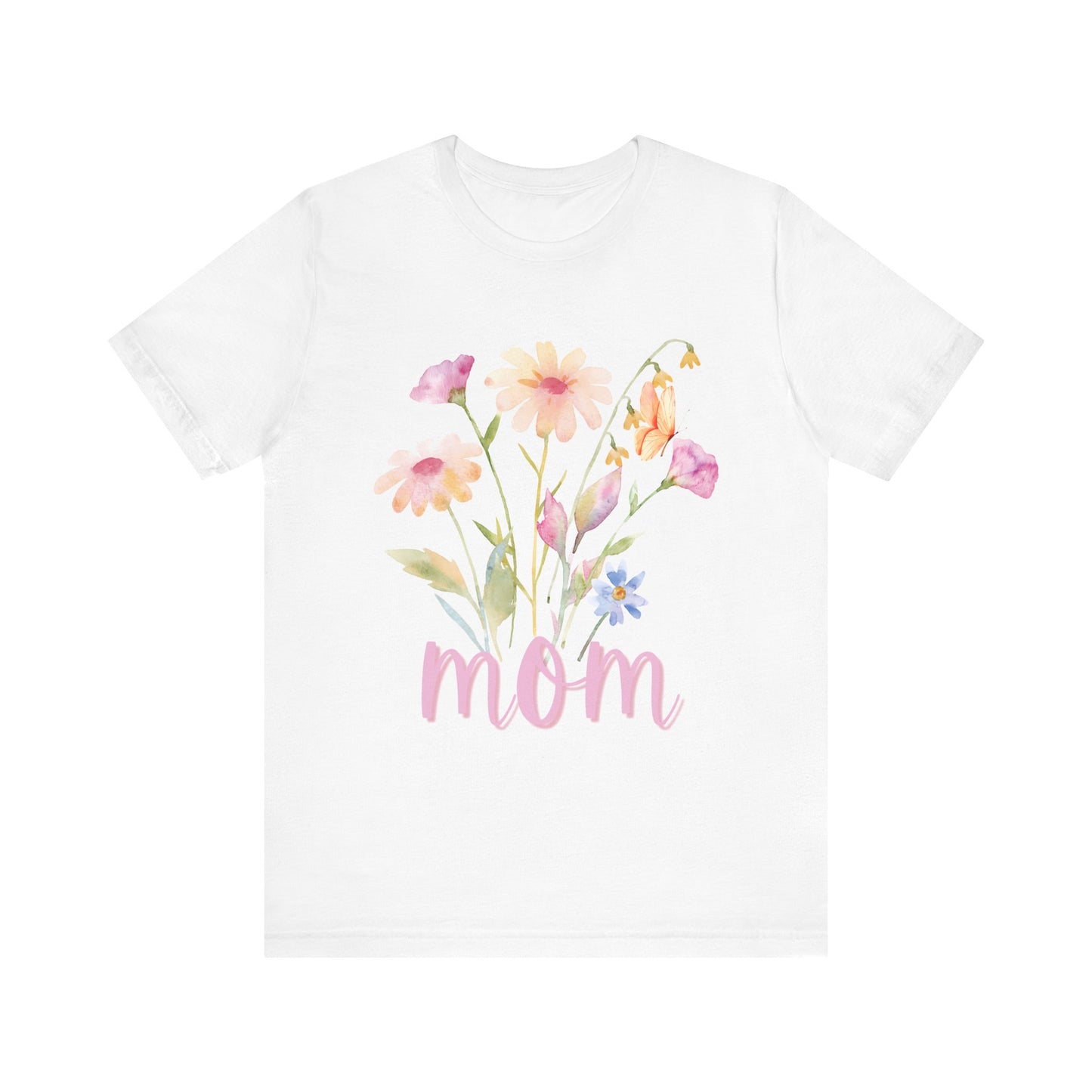Floral Mom Tee, Perfect Gift for Mothers, Casual Everyday Style, Birthday, Mother's Day, Family Gatherings, Floral Shirt