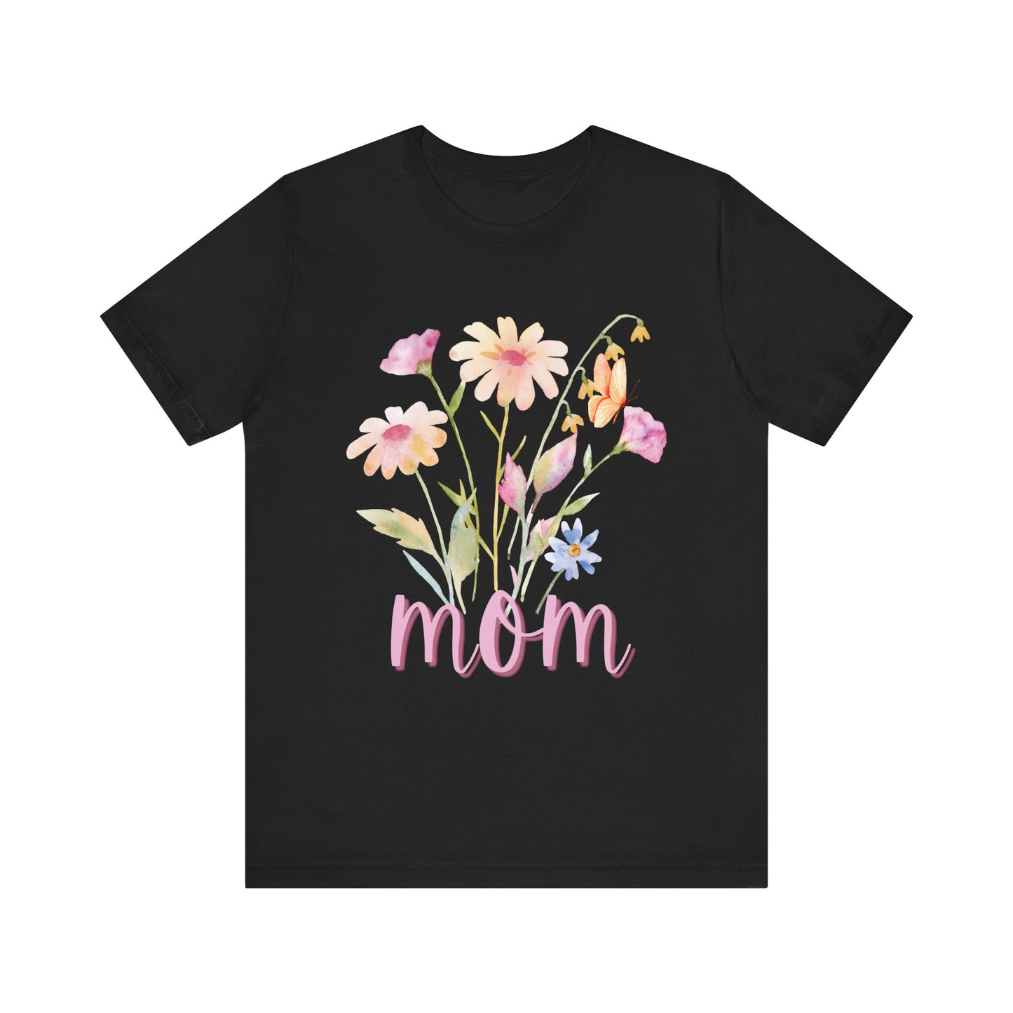 Floral Mom Tee, Perfect Gift for Mothers, Casual Everyday Style, Birthday, Mother's Day, Family Gatherings, Floral Shirt