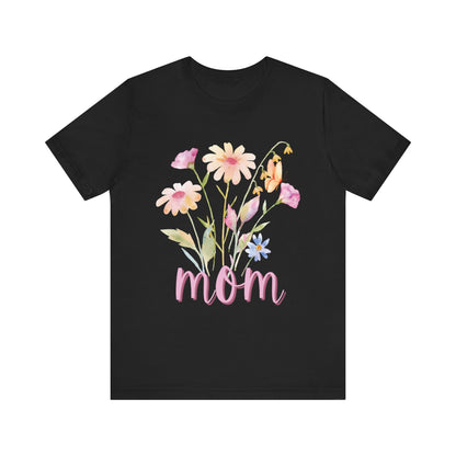 Floral Mom Tee, Perfect Gift for Mothers, Casual Everyday Style, Birthday, Mother's Day, Family Gatherings, Floral Shirt
