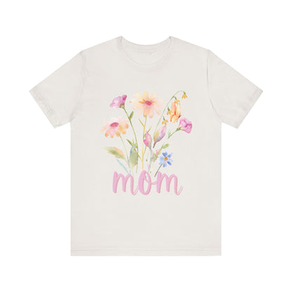 Floral Mom Tee, Perfect Gift for Mothers, Casual Everyday Style, Birthday, Mother's Day, Family Gatherings, Floral Shirt