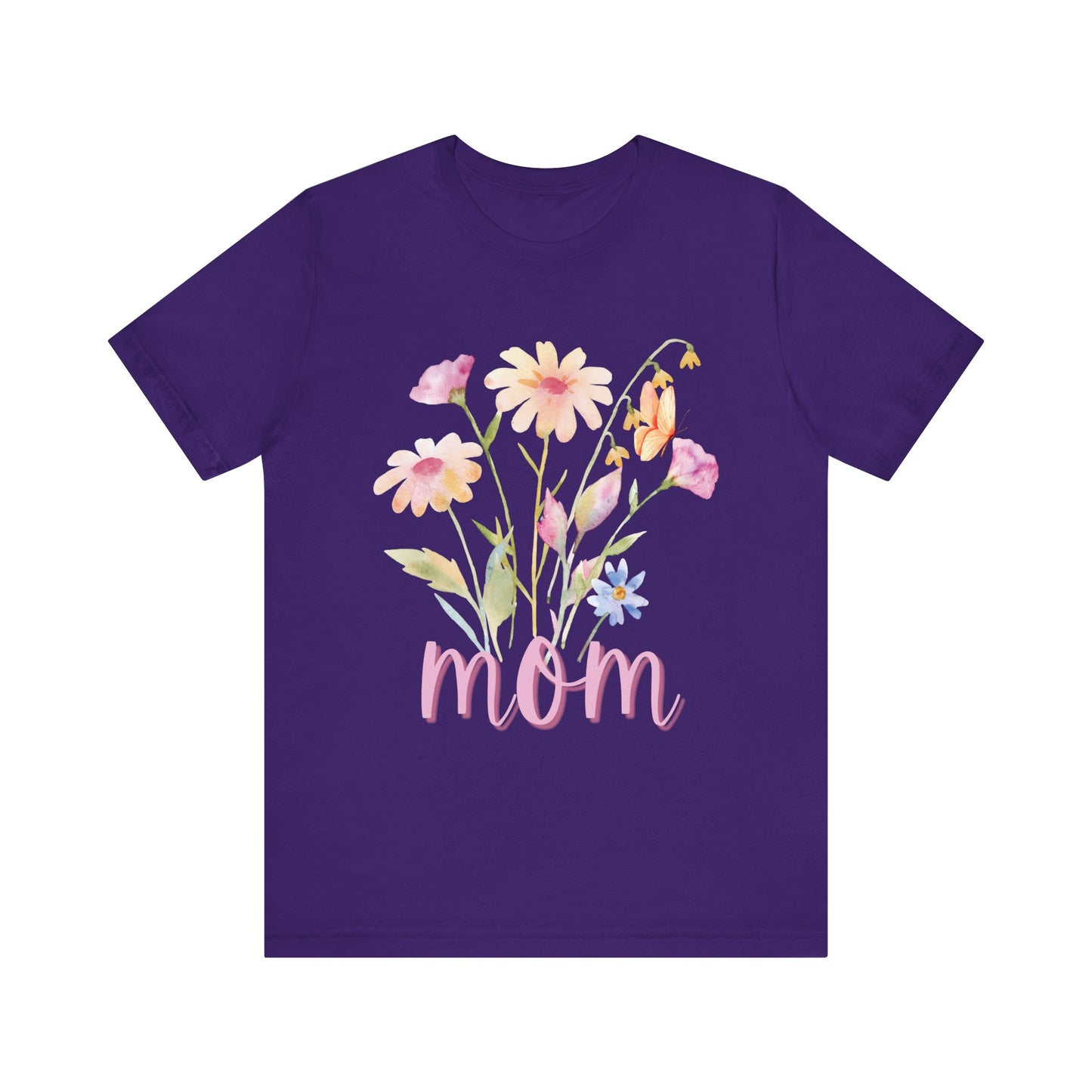 Floral Mom Tee, Perfect Gift for Mothers, Casual Everyday Style, Birthday, Mother's Day, Family Gatherings, Floral Shirt